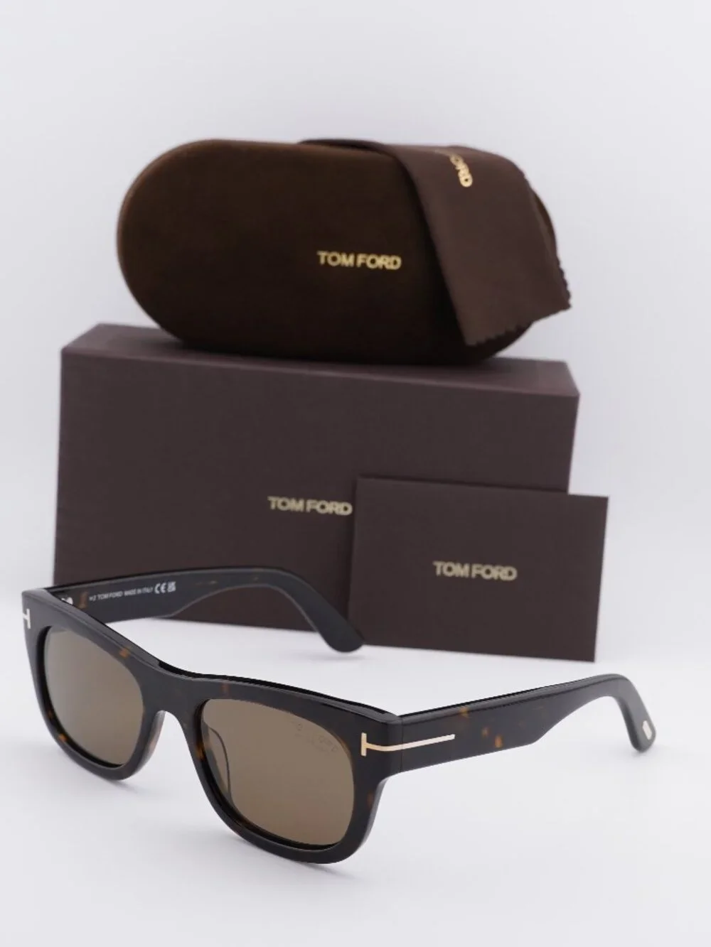 Tom Ford Marshall FT1334 52H Rectangle Sunglasses - Dark Havana\Brown Polarized